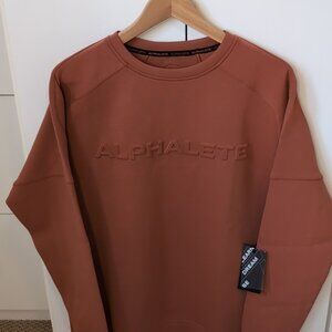 Alphalete NWT ELMTS Long Sleeve Pullover Sweater Brick Men's S